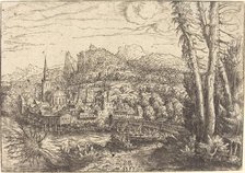 View of a City near a River, 1553. Creator: Hans Sebald Lautensack.