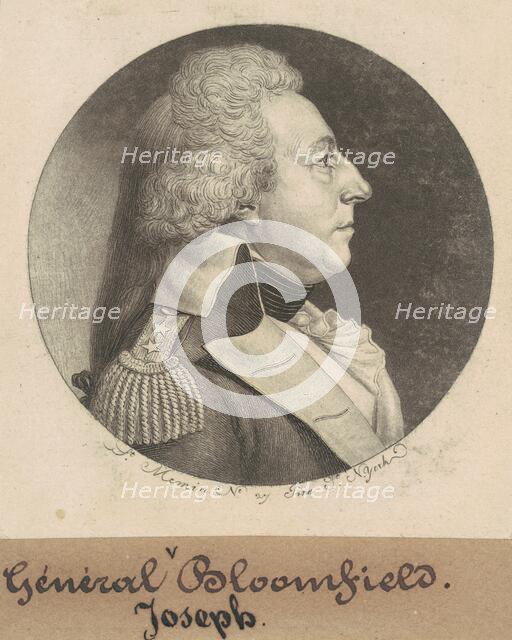 Joseph Bloomfield, 1798. Creator: Charles Balthazar Julien Févret de Saint-Mémin.