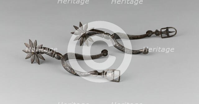 Pair of Spurs, Europe, early 17th century. Creator: Unknown.