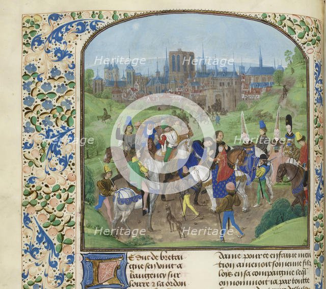 Arrival of Duke Louis II of Anjou in Paris, ca 1470-1475. Creator: Anonymous.
