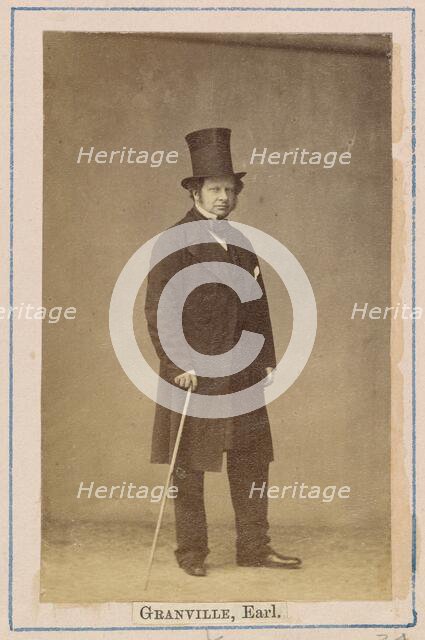 Granville George Leveson-Gower, 2nd Earl Granville, about 1860-1862. Creator: Caldesi, Blanford & Co..