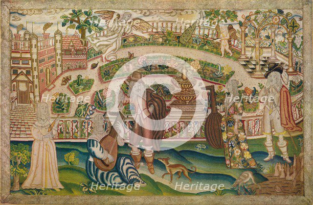 'Embroidered Picture, 17th Century', (1929). Artist: Unknown.