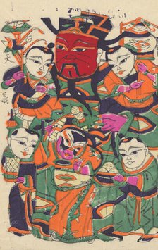 One hundred thirty-five woodblock prints including New Year's pictures (nianh..., 19th-20th century. Creator: Unknown.