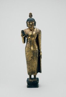 Buddha Standing with Hand in the Gesture of Reassurance (Abhayamudra), 18th century. Creator: Unknown.