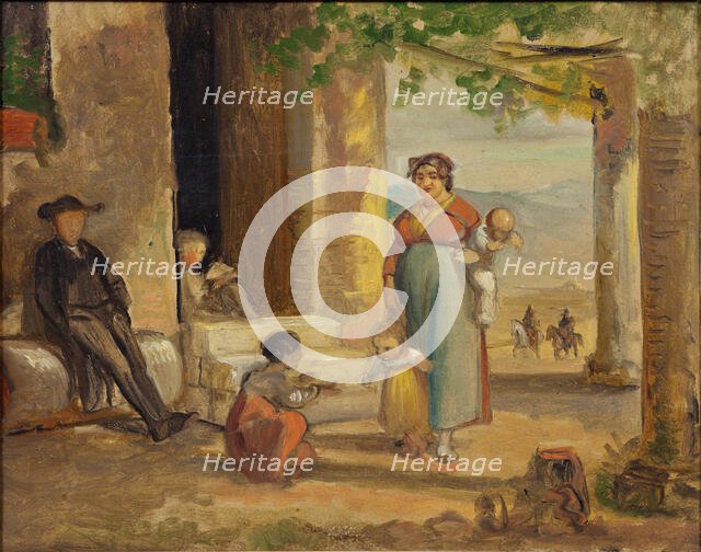 Child learning to walk, before 1859. Creator: Wilhelm Marstrand.