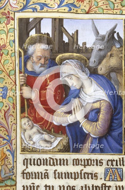 Joseph and Mary with the infant Jesus, late 15th century.  Creators: Jean Poyet, Workshop of Jean Poyer.