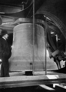 Bell in the tower of Big Ben, Palace of Westminster, London, c1905. Artist: Unknown