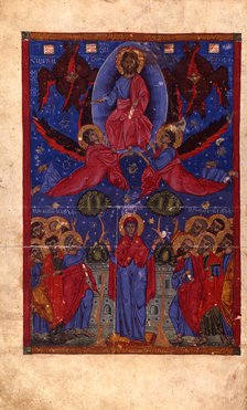 The Resurrection (Manuscript illumination from the Matenadaran Gospel), 1356.