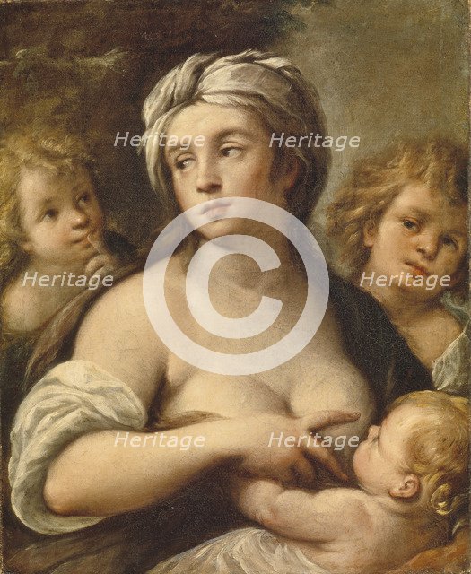 Allegory of Charity, 1650s. Artist: Nuvolone, Carlo Francesco (1609-1662)