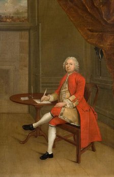 Portrait Of A Man In Red, 1785. Creator: Arthur Devis.