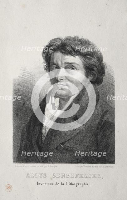 Aloys Senefelder. Creator: Lorenzo II Quaglio (German, 1793-1869).