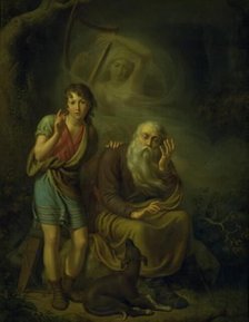 Ossian and Alpin's Son Hearing the Spirit of Malvina Touching the Harp, 1816. Creator: Christian Gottlieb Kratzenstein-Stub.