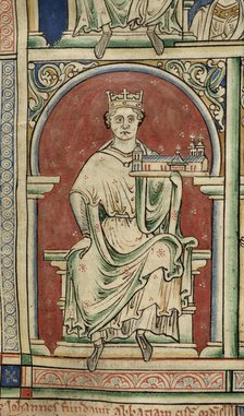 King John of England (From the Historia Anglorum, Chronica majora). Artist: Paris, Matthew (c. 1200-1259)