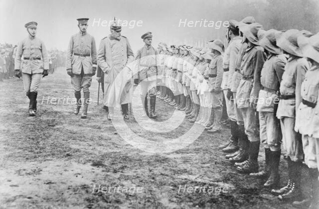 Gen. Von Stenglin and Boy Scouts, Berlin, between c1910 and c1915. Creator: Bain News Service.