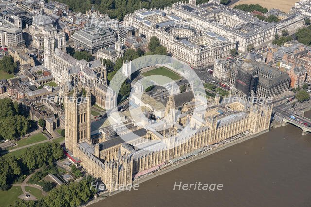 The Houses of Parliament and Westminster Abbey, Westminster, London, 2021. Creator: Damian Grady.