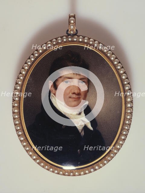 Portrait of a man, said to be a portrait of Sir N. Vincent, c1800. Creators: English School, Samuel John Stump.