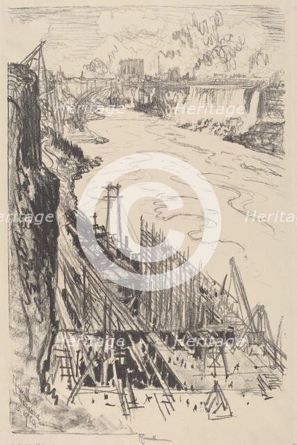 Building a Power House, 1910. Creator: Joseph Pennell.