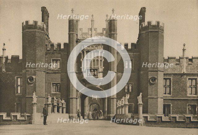 'Wolsey's West Facade of Hampton Court Palace and the Disinterred Bridge', c1935. Creator: Donald McLeish.