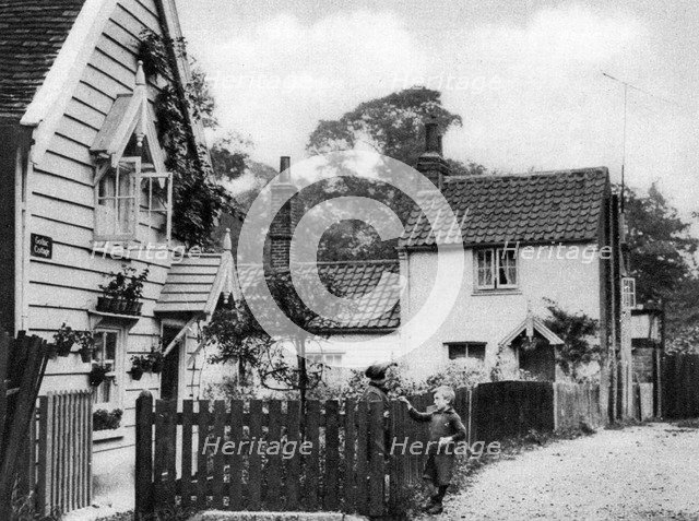 Timber cottages by Hadley Green, London, 1926-1927.Artist: McLeish