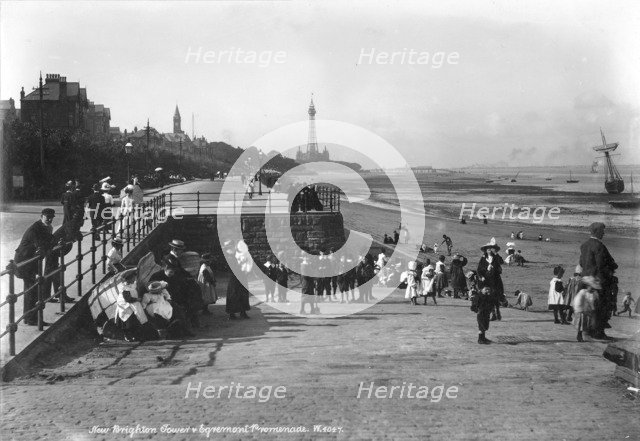 Egremont Promenade, New Brighton, Wallasey, Cheshire, 1898-1910. Artist: Unknown