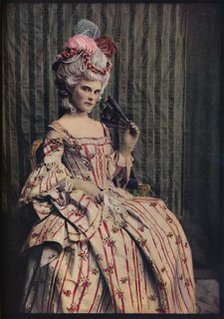 'A dress of charming proportion in beautiful French brocade. Period 1775-85', c1913. Artist: Unknown.