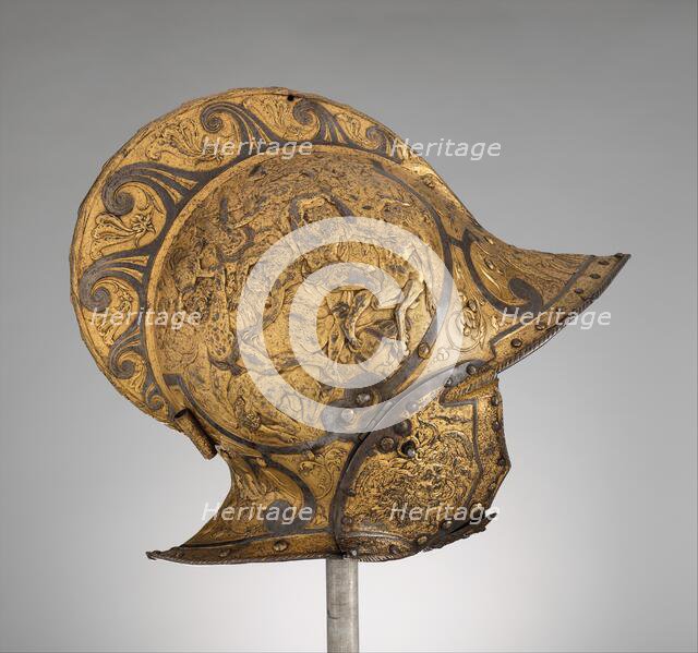 Burgonet with Falling Buffe, French, ca. 1550. Creator: Unknown.