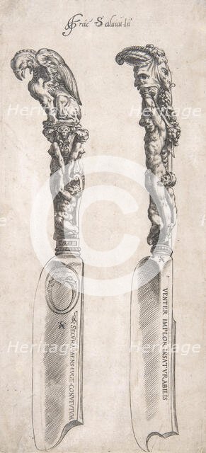 Design for Two Knife Handles, 1553-1615. Creator: Cherubino Alberti.
