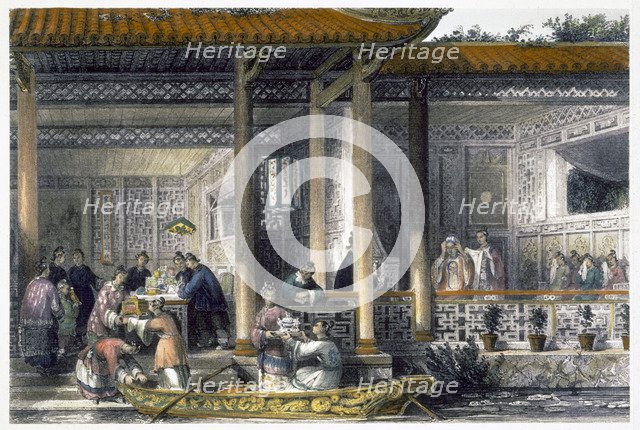 'Arrival of Marriage Presents at the Bridal Residence', 1843. Artist: Unknown