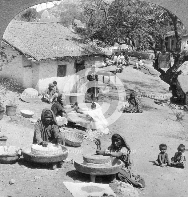 Village life, India, 1900s.Artist: Underwood & Underwood