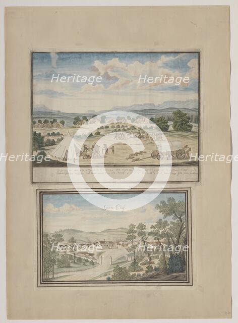 Robert Jacob Gordon at the Kraal of the Khoisan Leaders Gronjam and Doroep, With An Ox Being Slaught Creator: Robert Jacob Gordon.