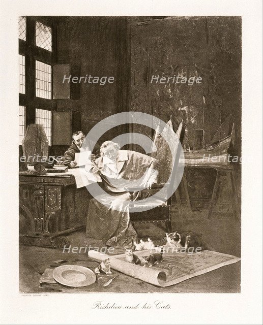 Richelieu and his cats, ca 1868.