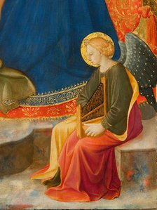 Madonna of Humility with Two Musician Angels. Detail: Musician Angel, c1450.
