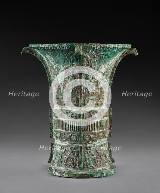 Wine Vessel (Fu Wu Zun), c. 1000-900 BC. Creator: Unknown.