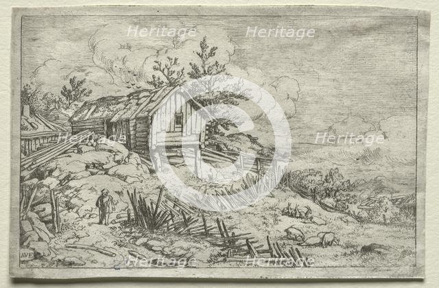 Man in Gateway of Deserted House. Creator: Allart van Everdingen (Dutch, 1621-1675).