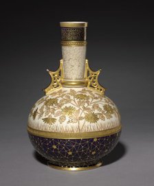 Vase, c. 1884-1887. Creator: Edward Lycett (American, 1833-1910); Faience Manufacturing Company (American).