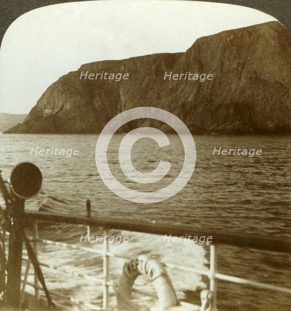 'North Cape - from the west - land of the Midnight Sun, near midnight, N. Norway', c1905. Creator: Unknown.