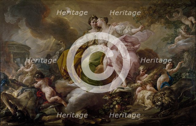 Justice and Peace. Artist: Giaquinto, Corrado (1703-1766)