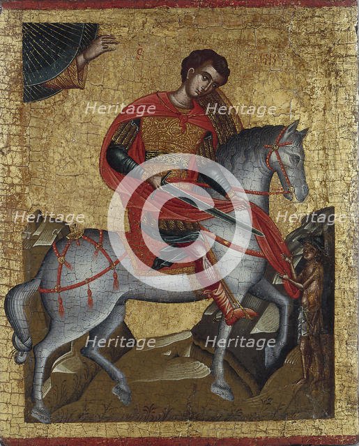 Saint Martin, c. 1500. Creator: Greek icon.