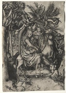 Flight into Egypt. Creator: Martin Schongauer (German, c.1450-1491).
