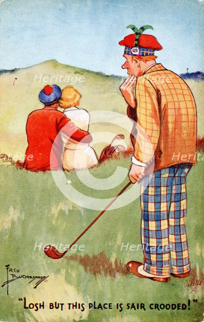 Cartoon with a golfing theme, c1920s. Artist: Unknown