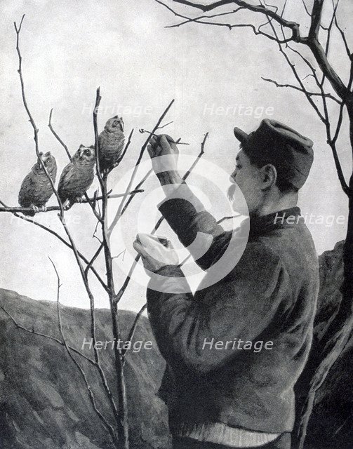 An original trench decoration, France, World War I, 1915. Artist: Unknown