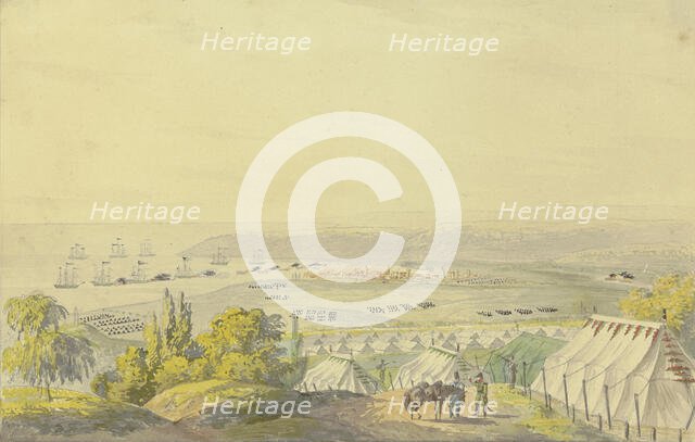 Encampment near the coast, 19th century. Creator: Unknown.