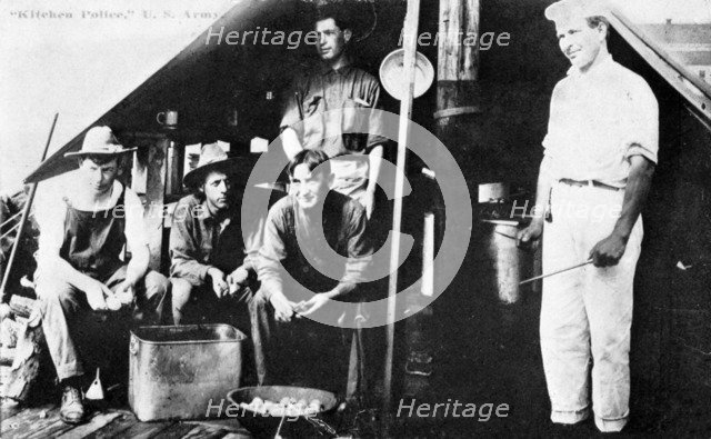 'Kitchen Police', Fort Sheridan, Illinois, USA, 1940. Artist: Unknown