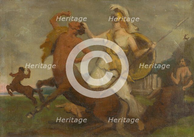 Pallas Athena Fighting Centaurs, after 1900. Creator: Milan Thomka Mitrovsky.
