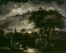 Landscape in moonlight, 1700-1799. Creator: Unknown.