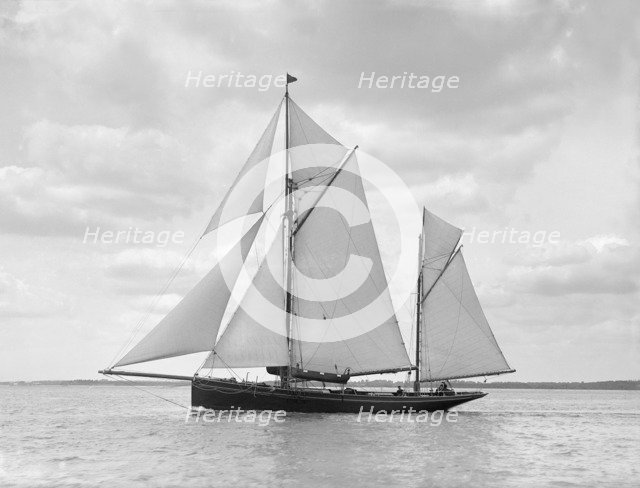 The ketch 'Palatina' under way, 1911. Creator: Kirk & Sons of Cowes.