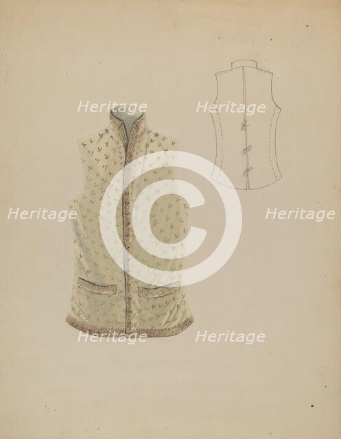 Waistcoat, c. 1936. Creator: Bessie Forman.