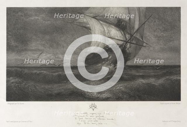 The Phantom Ship, or On the Waves, 1872. Creator: Theophile Narcisse Chauvel (French, 1831-1909); Lemercier & Cie..