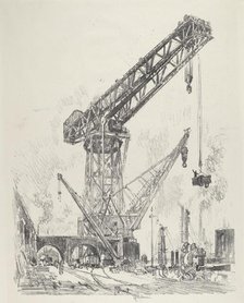 Made in Germany, the Great Crane, 1916. Creator: Joseph Pennell.