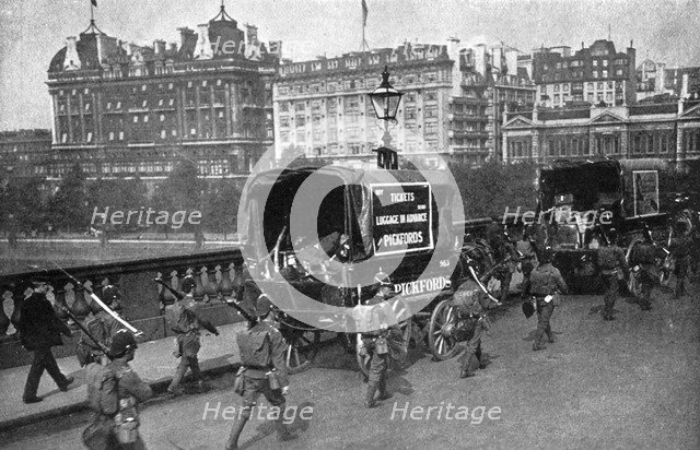 The railway strike of 1911, London, (c1920). Artist: Unknown